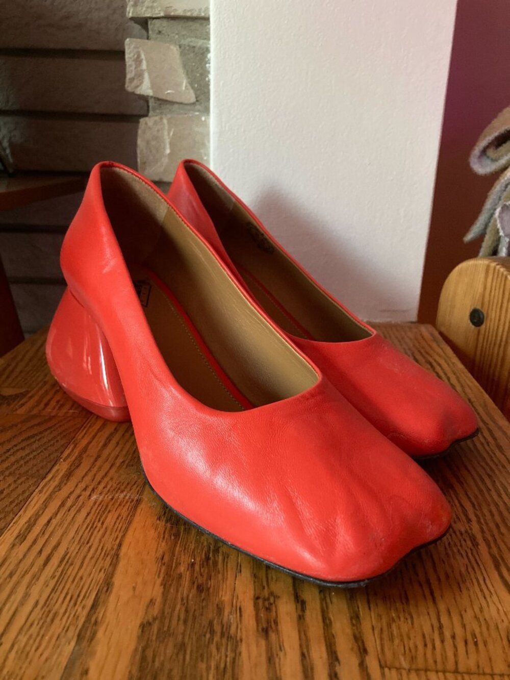 Fluevog Bells red heel size 8.5 - WORN ONCE
